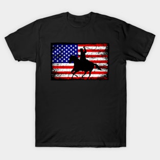 American Flag Cowboy Western T-Shirt